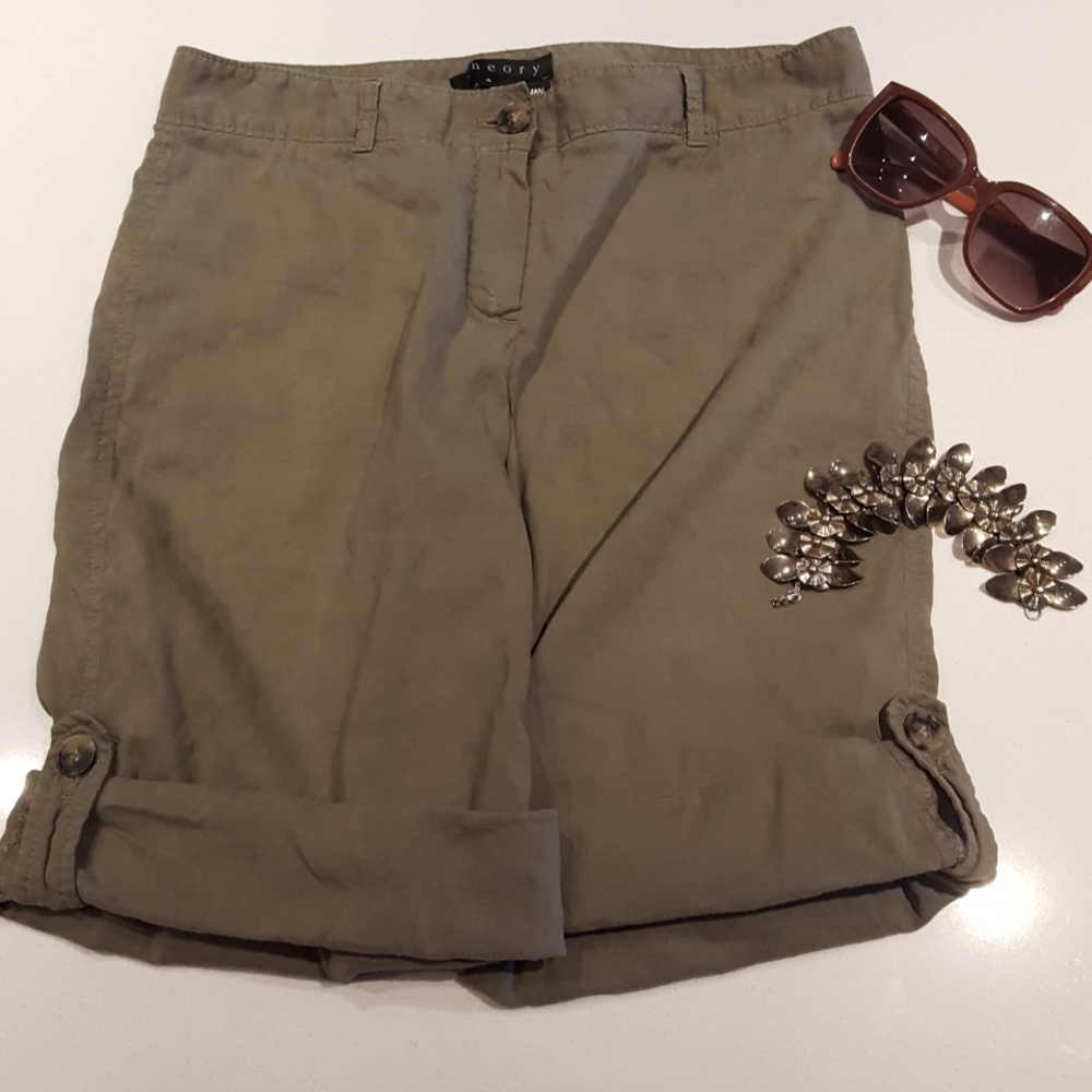 Theory olive shorts